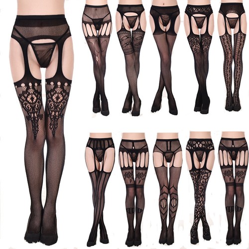 Sexy Women Mock Fake Lace Suspender 