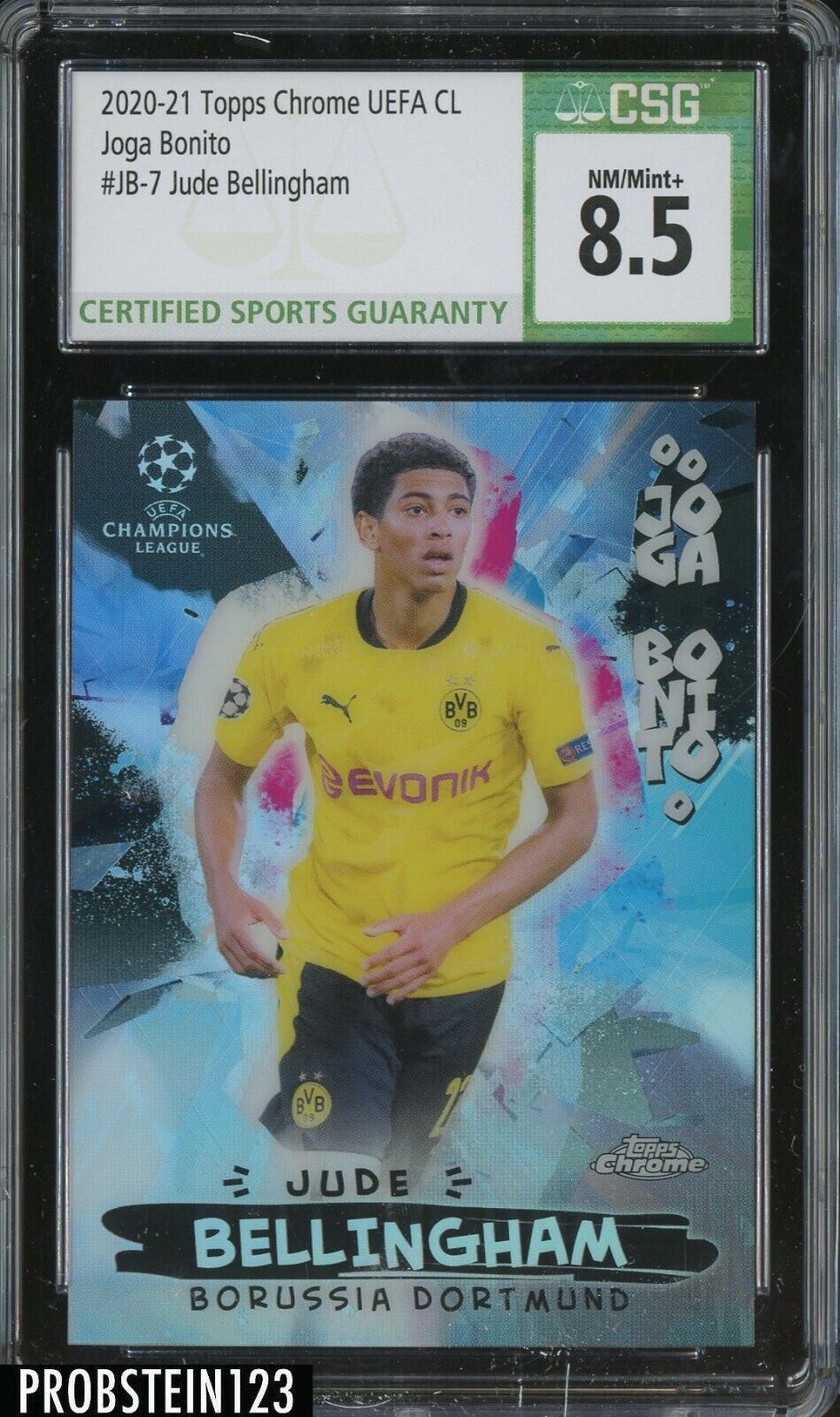 Jude BELLINGHAM JOGA BONITO SP 2020-21 TOPPS Chrome UEFA Champion RC/