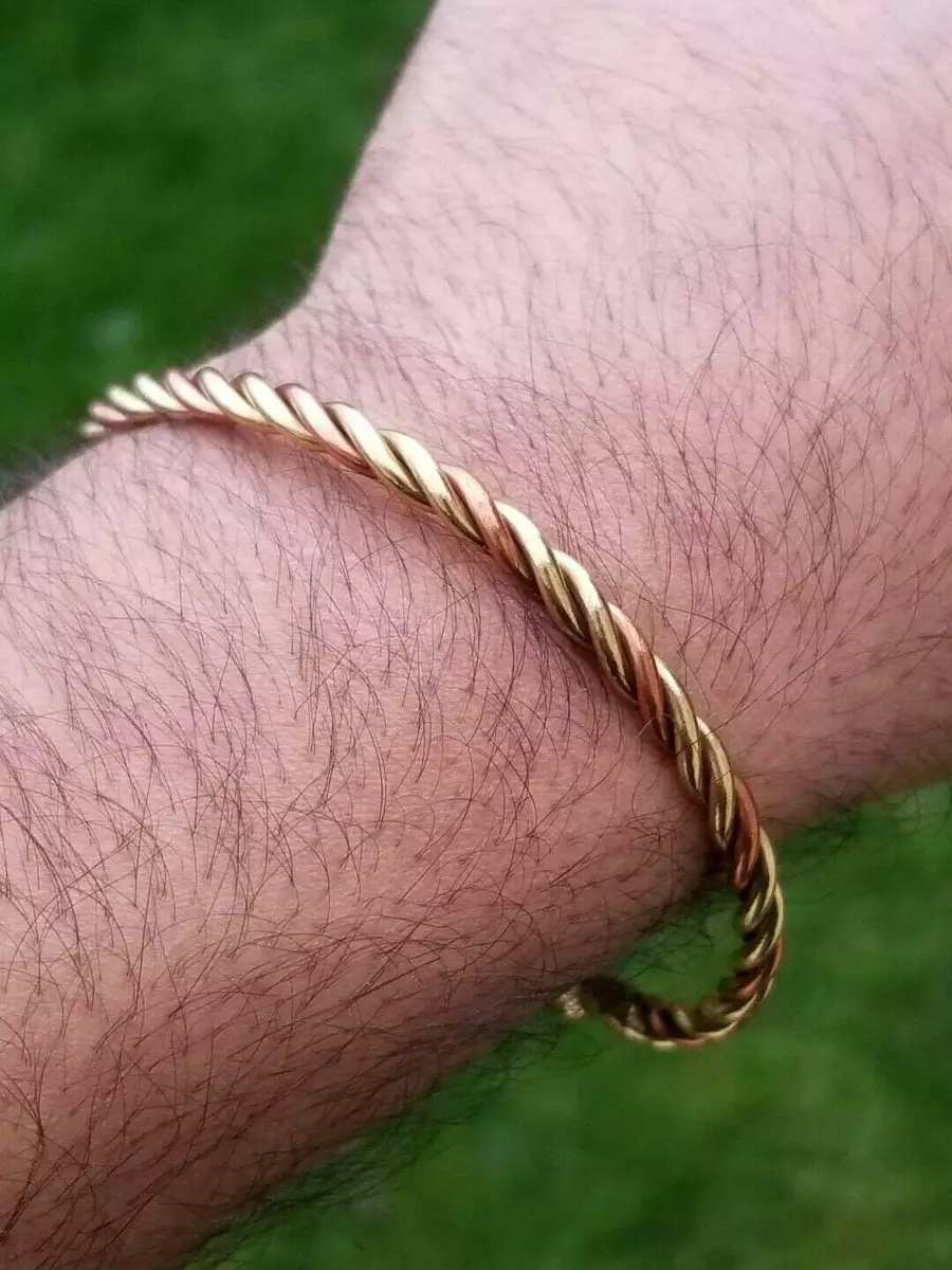 Pure copper brass twisted hindu sikh adjustable lion head healing