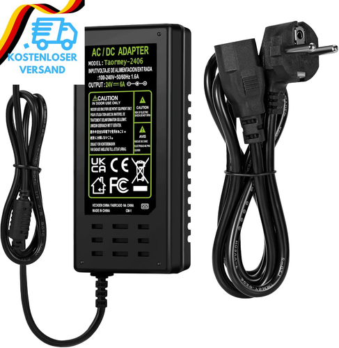 24V 6A Netzteil Adapter, Universal Netzteil AC 100-240V Bis DC 24 Volt 6 Amp Str - Bild 9 von 12