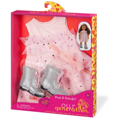 Our Generation Pink Colourful Outfit UK