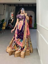 NEW INDIAN STYLE DOLA SILK LEHENGA CHOLI WITH DUPATTA FOR WEDDING  PARTY WEAR