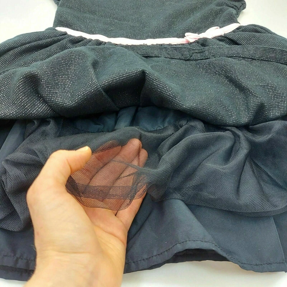 Niñas Carter's Brillante Dorado Negro/Rosa Fiesta de Vacaciones Formal Elegante Tutú Vestido 3T Foto 4 de 4