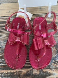 sparkly bow flip flops