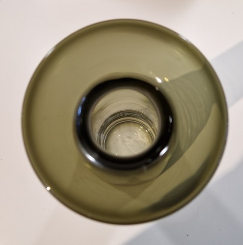 Vintage Ikea Graduated Smoke Grey Mid Century Style Glass Vase 26cm Tall - Picture 7 of 7