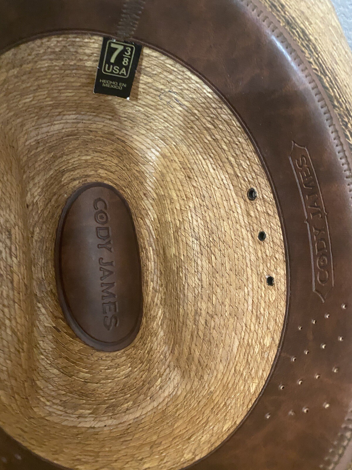 Cody James Ponderosa 15X Natural Belted Straw Cowboy Hat Mens Size 7 3/8 NWOT eBay