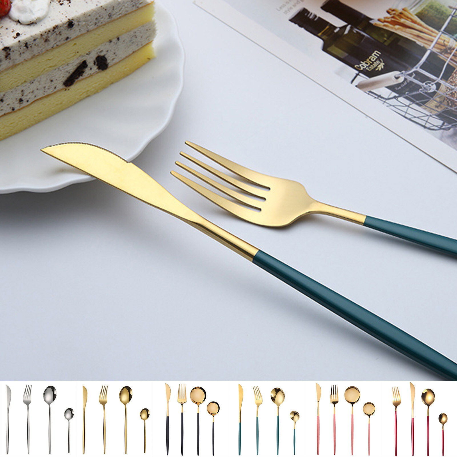 Stainless Steel Tableware Western Fork And Spoon 4 Piece Set European Steak And