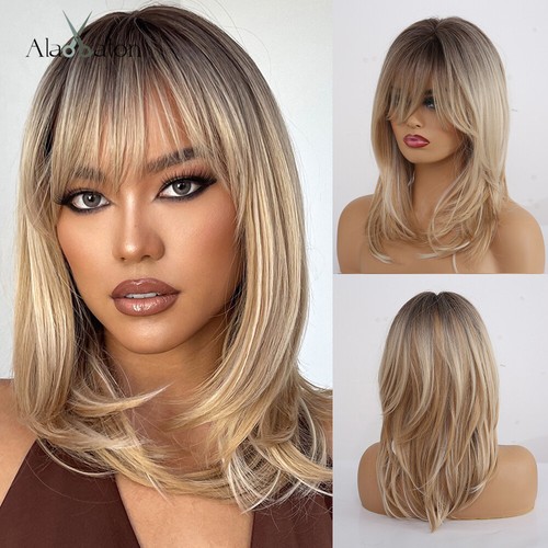 blonde bang wig
