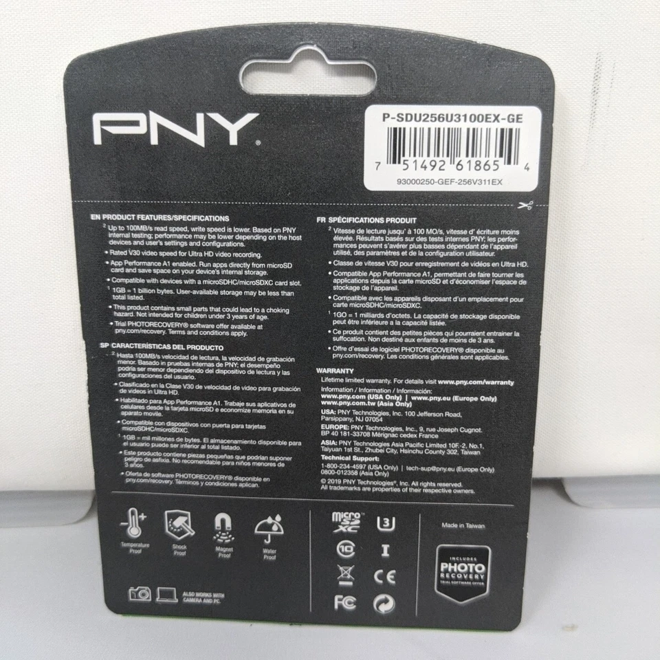 PNY Technologies 256GB Elite-X microSDXC Flash Memory Card, Class 10, UHS-I U3 - Image 4 of 4