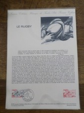 FRANCE 1982 DOCUMENT OFFICIEL 1° jour FDC, SPORT RUGBY, timbre 2236