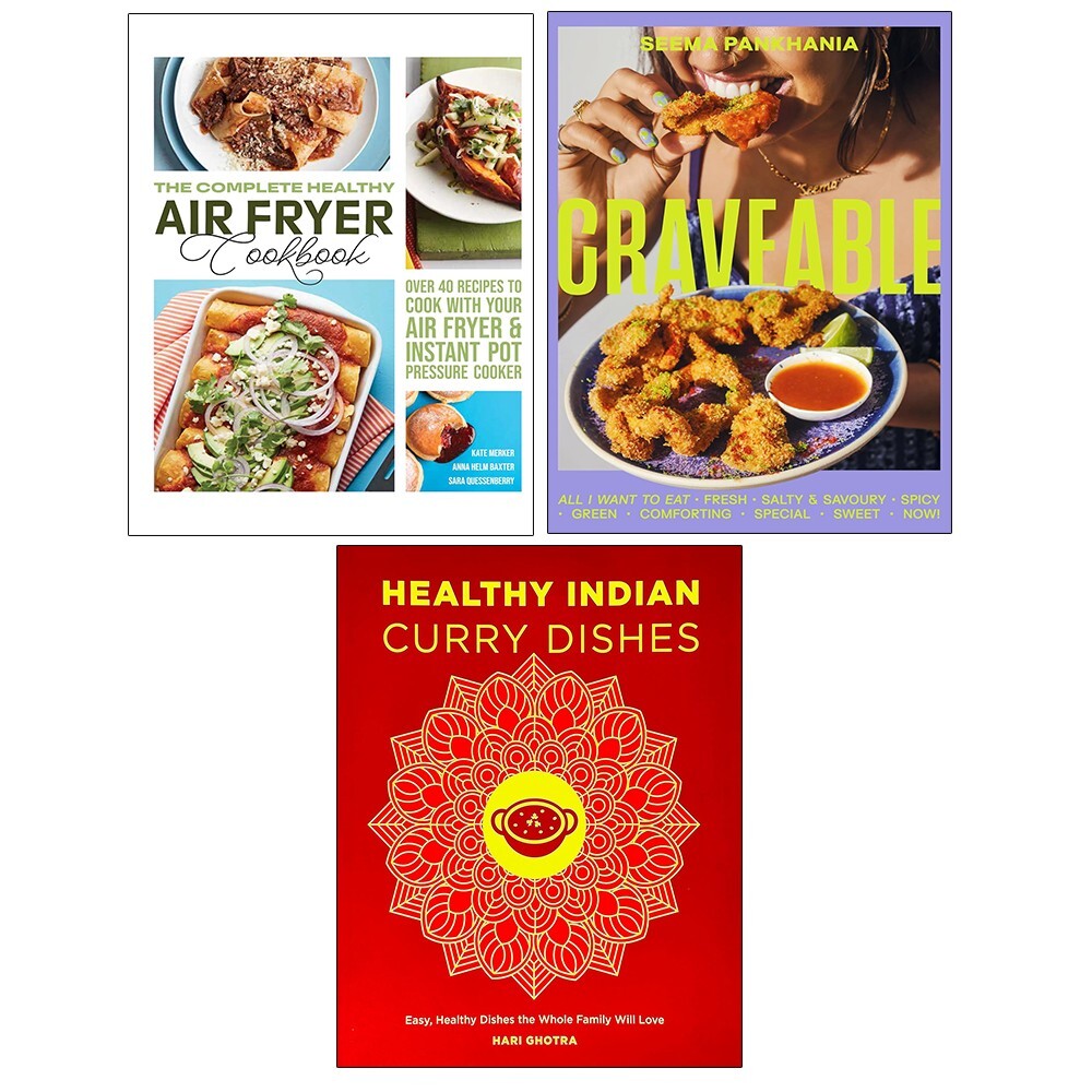 Craveable,Healthy Indian Curry Dishes,Complete Healthy Air Fryer 3 Books Set