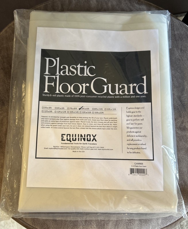 Equinox Plastic Tent Floor Guard Footprint Protector Ground Cover Tarp 8 ‘ X 8 ‘