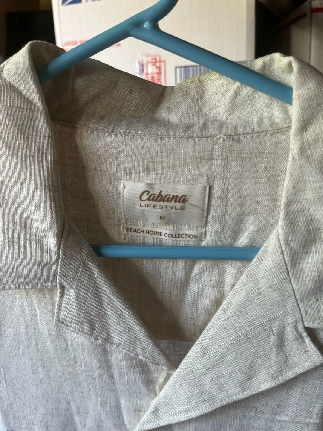 Cabana Lifestyle Beach House Collection Linen Short Sleeve Button-Up Shirt
