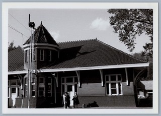 Railroad Photo Iowa City IA Passenger Train Station 1950s Rock Island Vintage