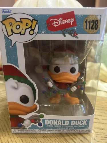 Funko Pop Disney Donald Duck #1128 Christmas Holiday Lights Vinyl Figure Box Wea