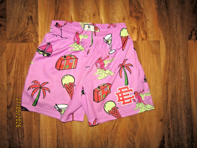 Eric Emanuel x Warren Lotas III Mesh Shorts Tennis Graphic Gradient Men s Med