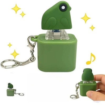 Froschquakendes Fidget-Spielzeug, Frosch-Schlüsselanhänger mit Geräusch, wiedera