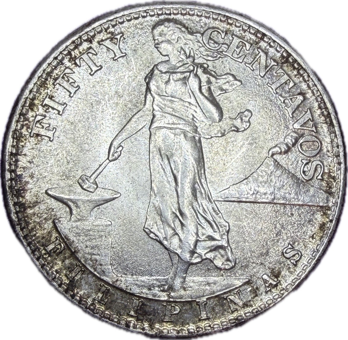 (稀少な状態) フィリピン コモンウェルス　50センタボ銀貨　1945 S 1945-S Philippines 50 Centavos Silver Coin US Commonwealth | eBay