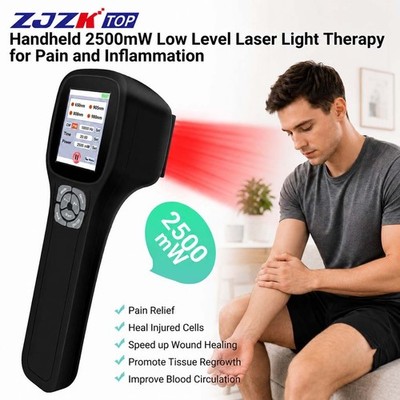 2500mW Photobiomodulation LLLT Laser Therapy 650 808 905 980nm Handheld PW/CW