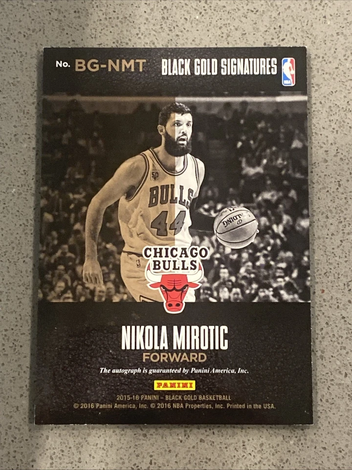 2015 Black Gold Signatures /99 NIKOLA MIROTIC sweet High End GOLD AUTOGRAPH Auto - Image 2 of 2
