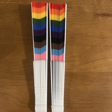 TWO Pride Hand Fan LGBTQIA Rainbow