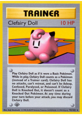 Pokémon - Plüschtier Melofée (BS 70) - Base Set - MINT/NMINT - DE
