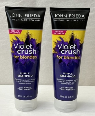New John Frieda 2-PACK Violet Crush Purple For Blondes Shampoo 8.3 oz (GA1)