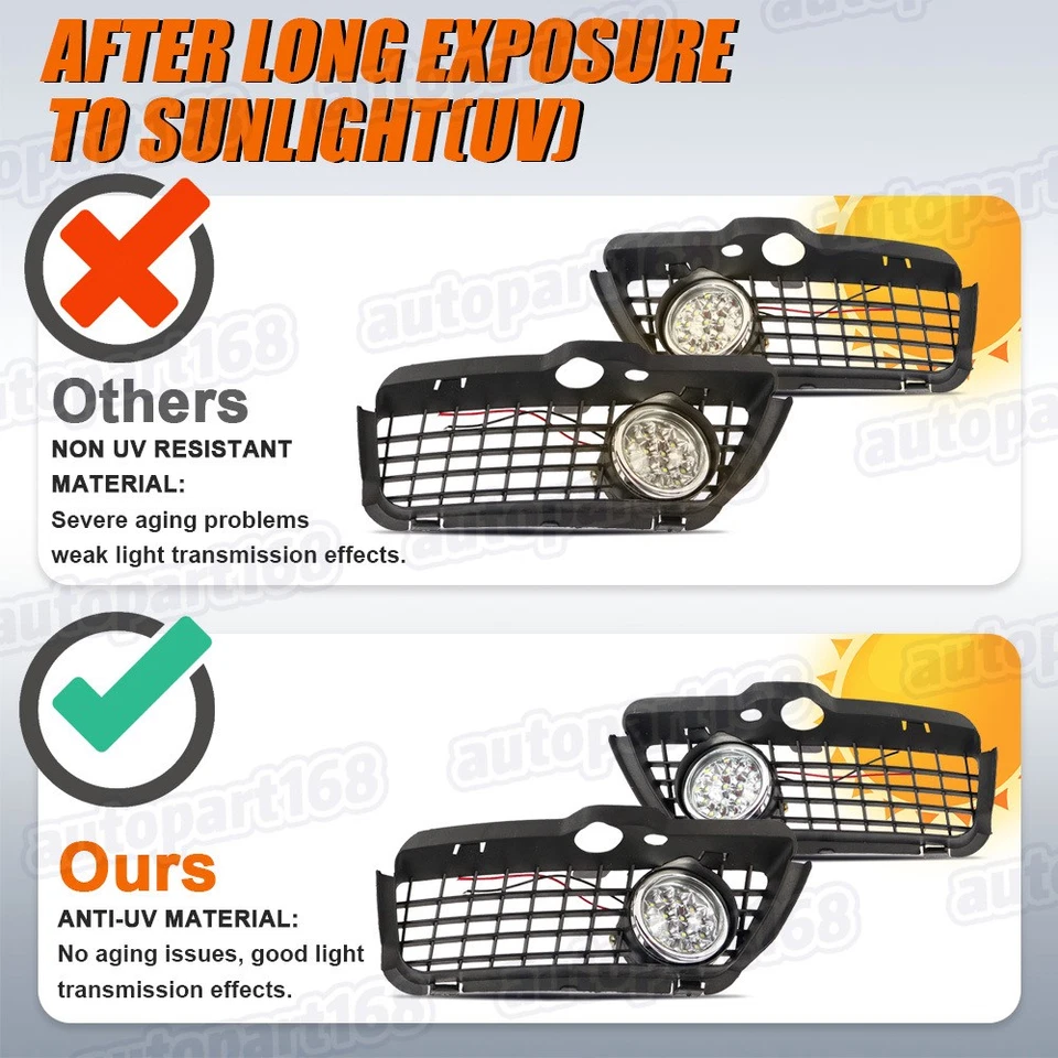 Juego de pares de luces antiniebla LED + parachoques delantero para Volkswagen Golf 3 1993-1997 Foto 4 de 4