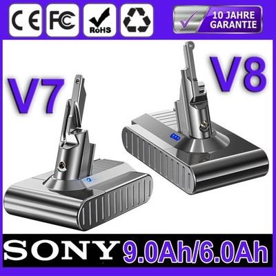 9000mAh Akku Für Dyson V8 V7 akku SV11 Großer SV10 Absolute Staubsauger Batterie
