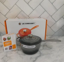 Le Creuset Signature Cast Iron 2.25 Quart Saucepan in Oyster - New