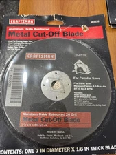 Craftsman Cut-Off Blade 7 " Aluminum Oxide Reinforced Metal 964539