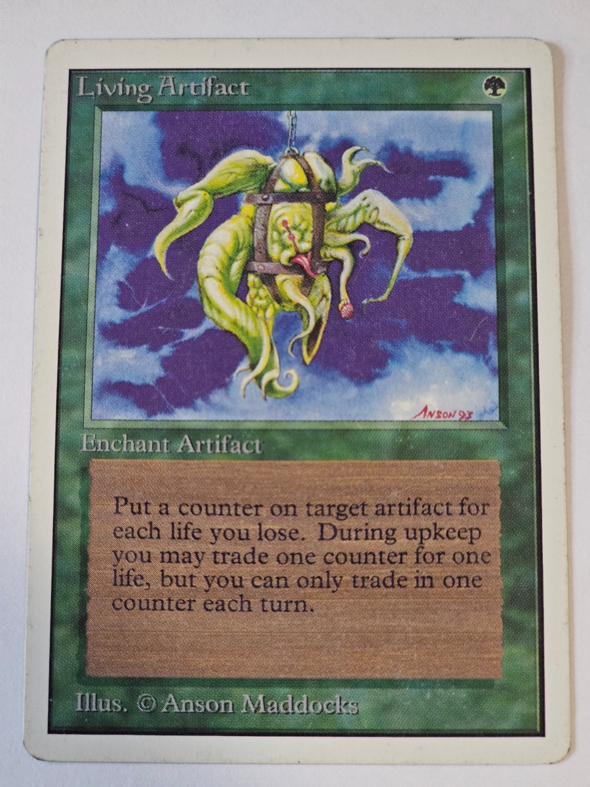 MTG - Living Artifact LP/MP - Unlimited Edition