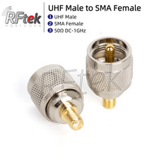 1pcs UHF Male to SMA Female RF Coax Converter Coaxial Adapter SMA to UHF