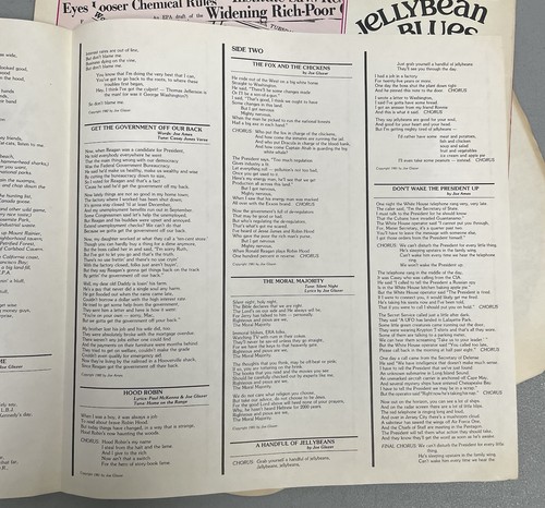 JELLYBEAN BLUES Vintage Vinyl Record By JOE GLAZER Songs Of REAGANOMICS Comedy - Picture 5 of 11