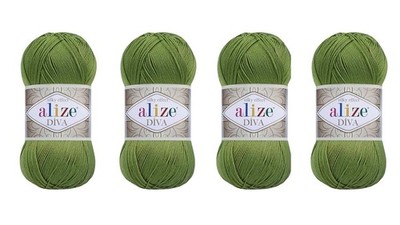 Hand Knitting Yarn 100% Microfiber Acrylic Yarn Alize Diva Silk Effect Thread...