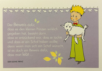 DER KLEINE PRINZ   Postkarte   12 x 17 cm   Der Beweis dafür, dass es...