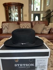 Stetson Open Road 6X Black 7 3/8 Great Western Style