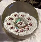 🔥Vintage Fratelli Toso Italy Murano Glass Art Millefiori Paperweight Flowers 👀