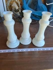 Vintage Bud Vases E. O. Brody Co. Milk Glass 8" M-118 Made In USA 3 Vases