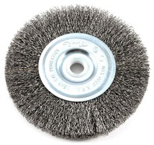 Forney 72741 Wire Wheel Brush, Coarse Crimped 5-Inch-by-.012-Inch, Silver