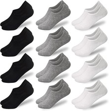 12 Pairs Men Invisible No Show Nonslip Loafer Low Cut Socks 8 - 11 Size