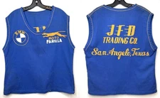 Vintage 1950s Moto Parilla Motorcycle Racing Vest Chain Stitch San Angelo Texas