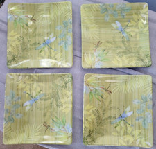 Keller Charles Melamine Small Appetizer/Snack Plates Set of 4 w/ Hummingbirds 6