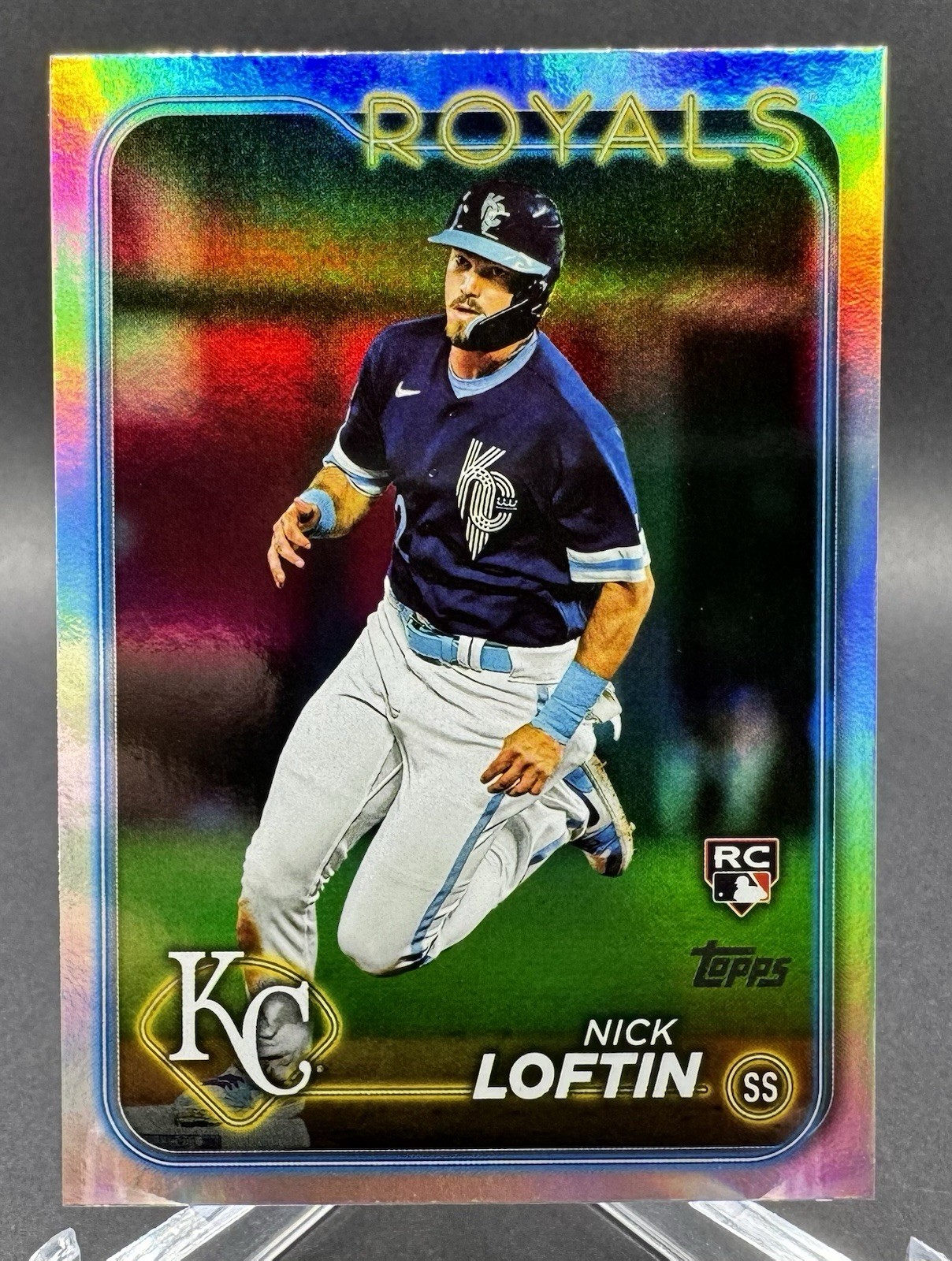 2024 Topps Series 2 - RC #506 - Nick Loftin - Kansas City Royals - Rainbow Foil