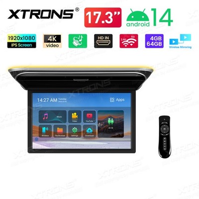 Android 14 Car Roof Player 17.3'' FHD Screen HDMI USB Bluetooth for Bus Van 4+64G