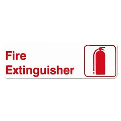 Thunder Group PLIS9316RD 9'' X 3'' ''Fire Extinguisher'' Informational Symbol Sign