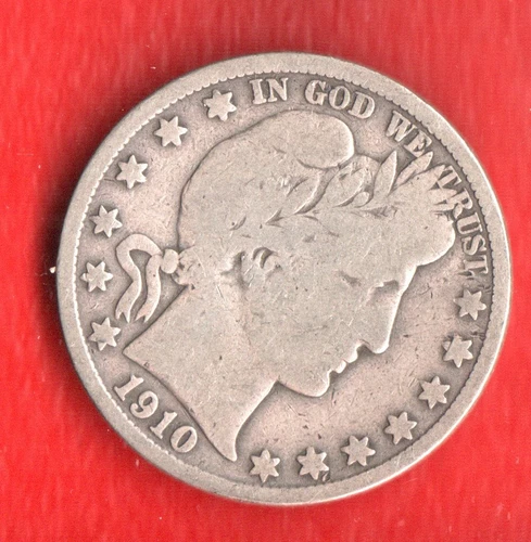 USA HALF DOLLAR 1910 S  SILVER
