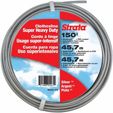 150 Feet Clothesline Outdoor Heavy Duty Galvanized Wire Steel Cable