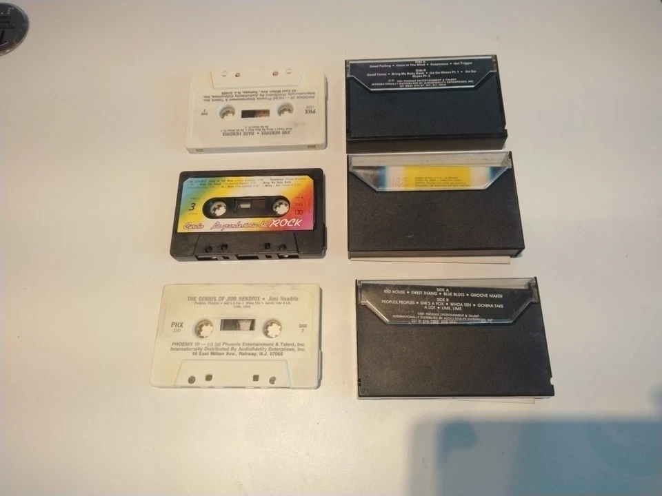 Jimi Hendrix Cassette Lot of 3 –Rare Hendrick-The Genius Of JH- La Grande Storia Foto 3 de 3