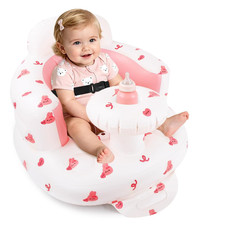 Inflatable Baby Seat with Tray for 3 Months up Baby, Portable Upseat Baby Chair